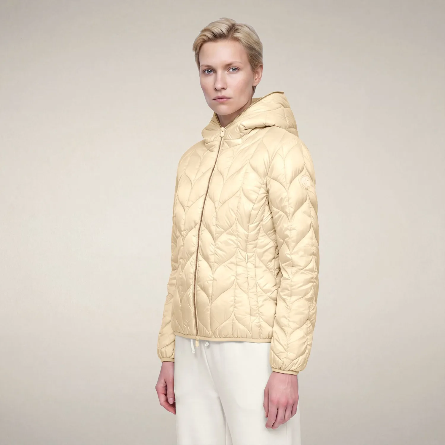 Save The Duck Bonbon boblejakke dame Shore Beige dyrefri