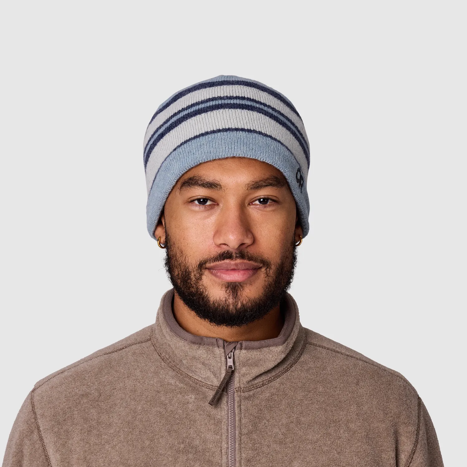 Outdoor Research Spitsbergen Windstopper lue Chestnut Stripe vindtett