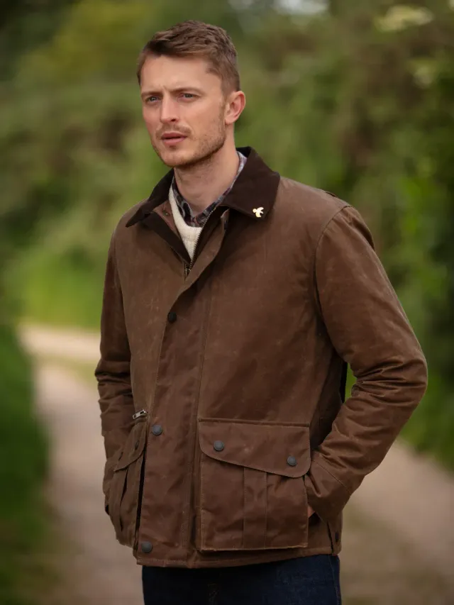 John Partridge Hinterland Jacket jakke tan vokset bomull