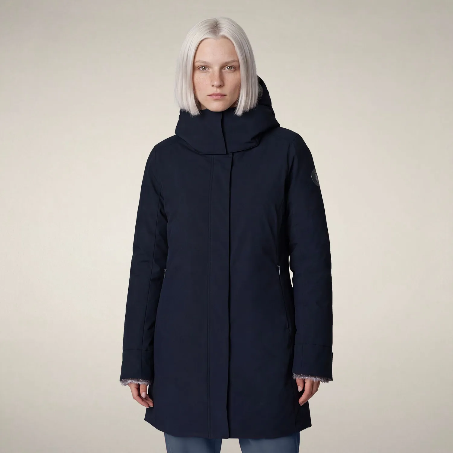 Save The Duck Arctic Samantah parkas dame Blue Black slim fit