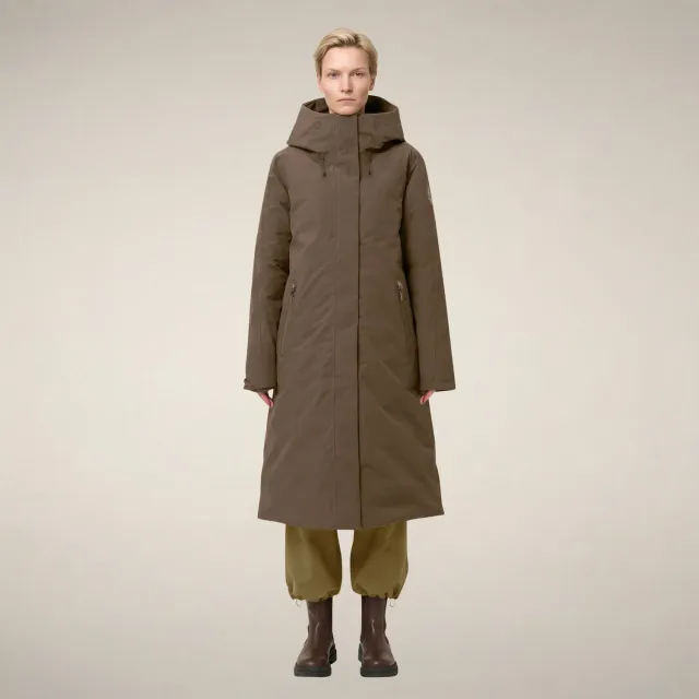 Save The Duck Kataina parkas brun dame vann- og vindtett
