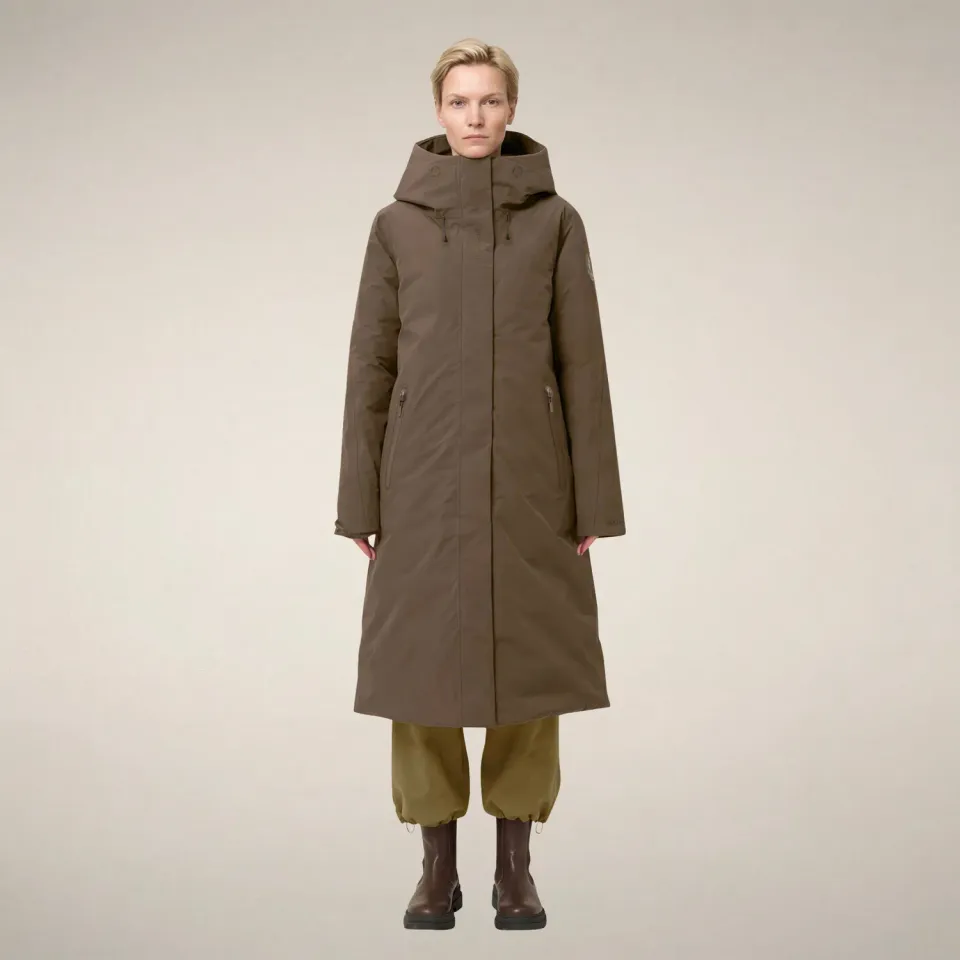 Save The Duck Kataina parkas brun dame vann- og vindtett