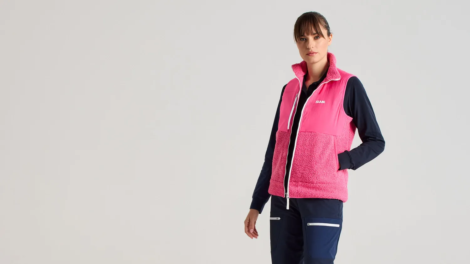 Slam Altura WS Vest vest dame mørkeblå fleece