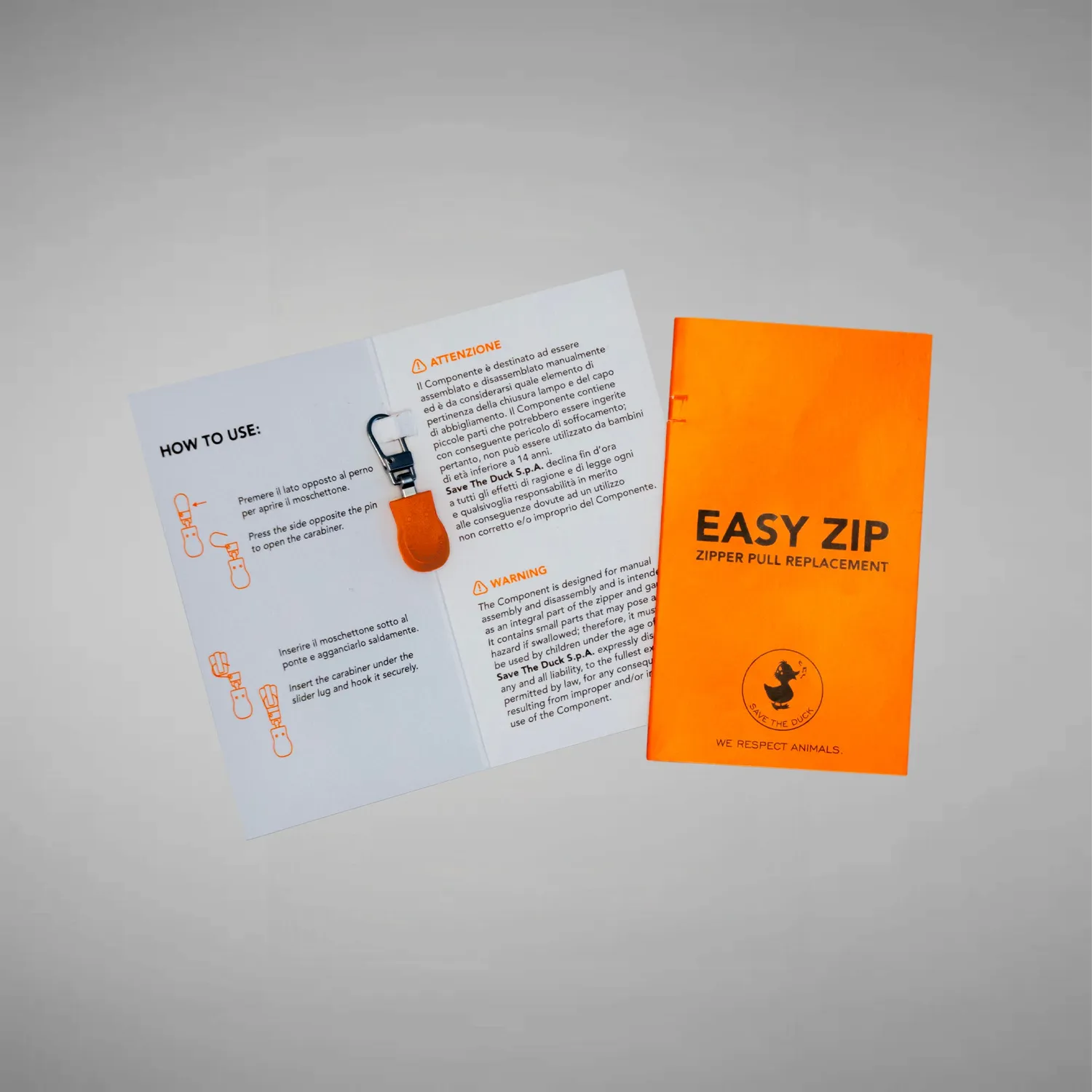 Save The Duck Easy Zip glidelåstrekk, utskiftbar