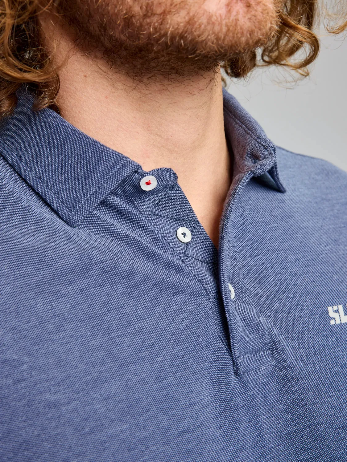 Slam Polo Heba LS poloskjorte herre – mørk marine, bomull
