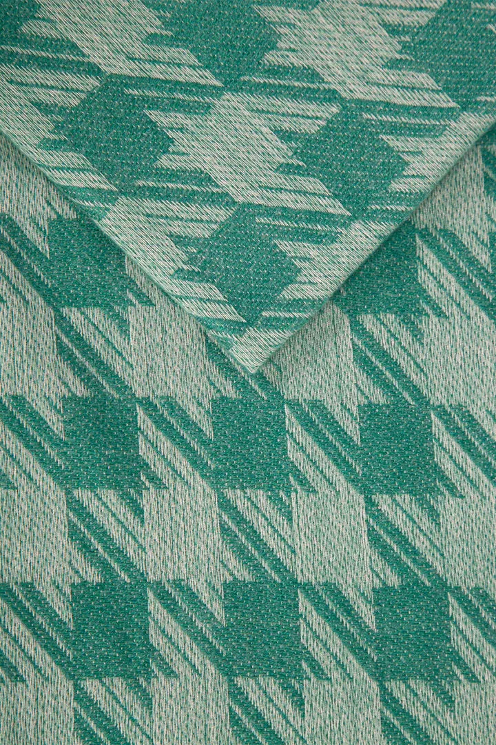 John Partridge Houndstooth Blanket Scarf skjerf Green – viskose