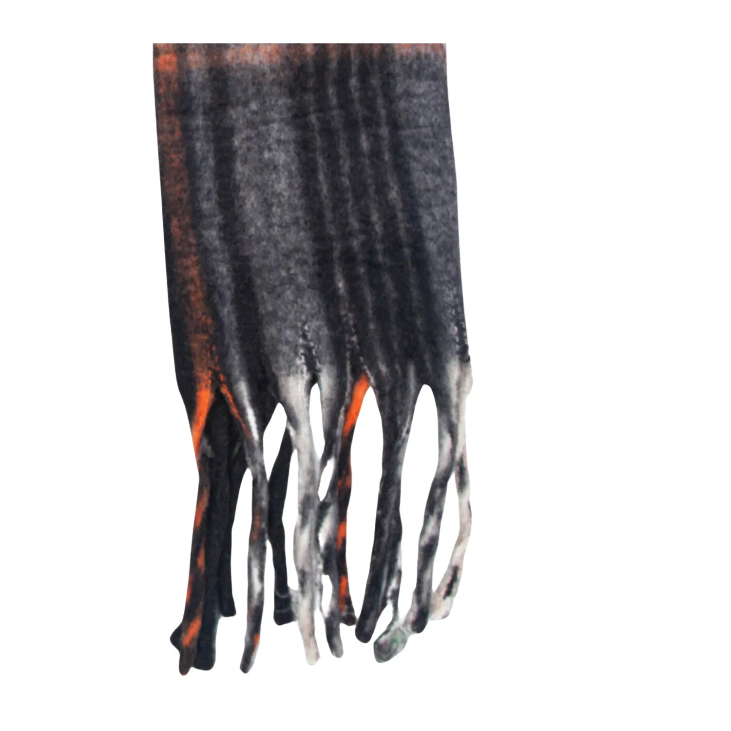 John Partridge Heavyweight Check Print Scarf skjerf svart rutet viskose