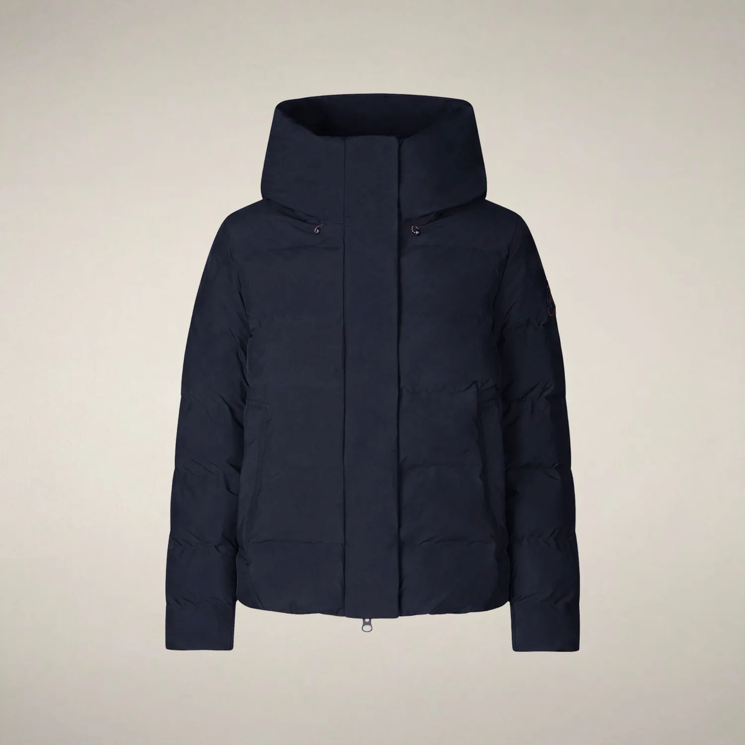 Save The Duck Arena parkas dame Blue Black kort vindtett