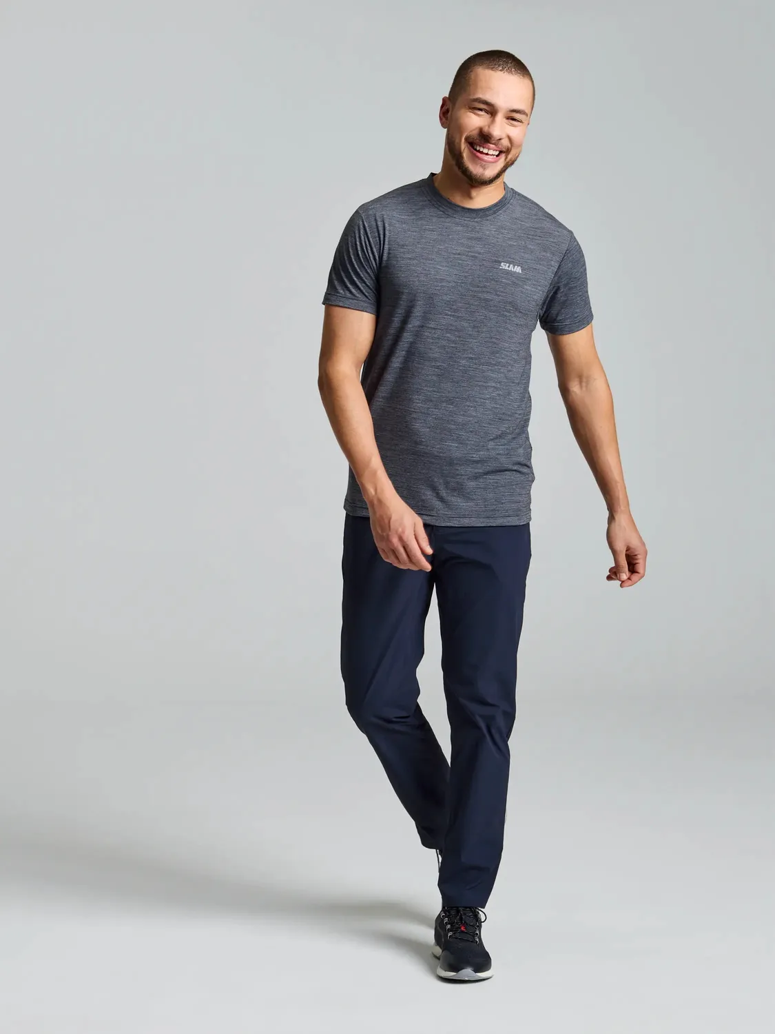 Slam Merino T-Shirt ulltrøye herre Graphite