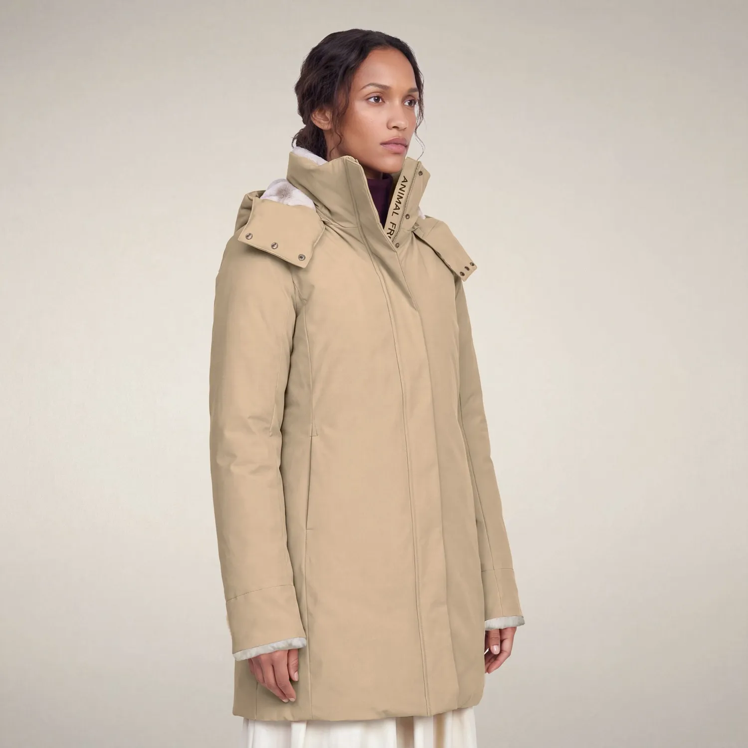 Save The Duck Samantah parkas dame steinbeige slim fit