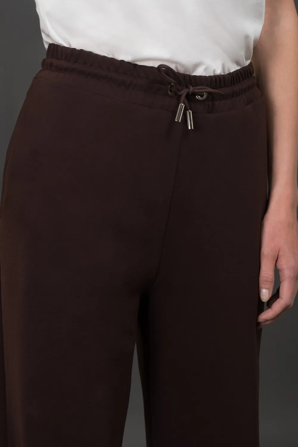 Moorer MARSALA-IT joggebukse dame mørk brun bomull