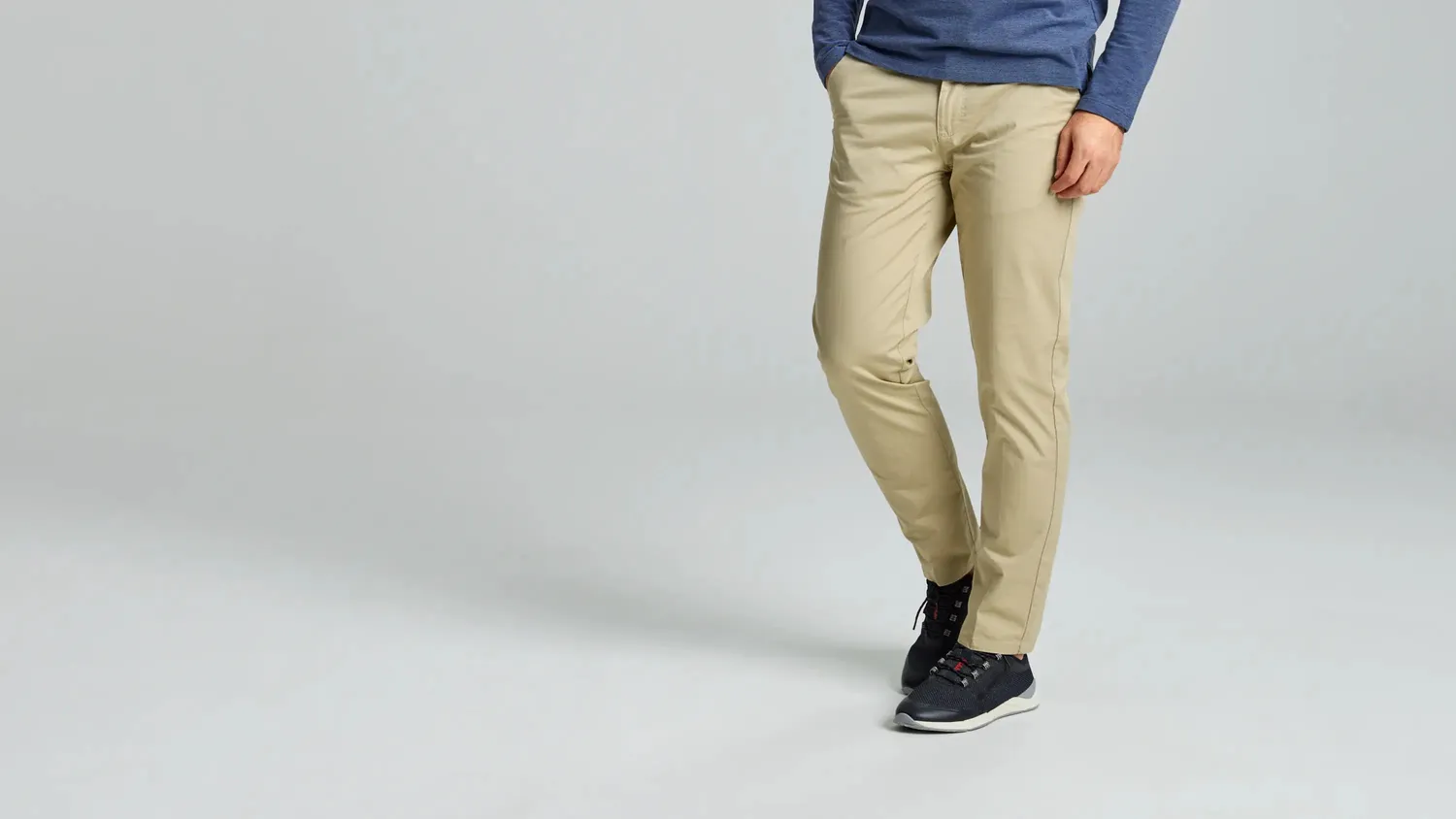 Slam Deck Light Chino bukse herre mørk marineblå stretch
