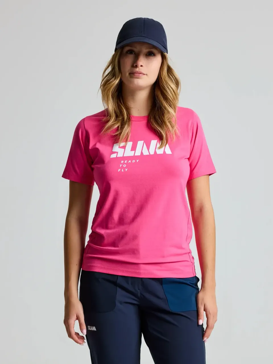 Slam Graphic WS T-Shirt SS T-skjorte Dark Navy bambusbomull