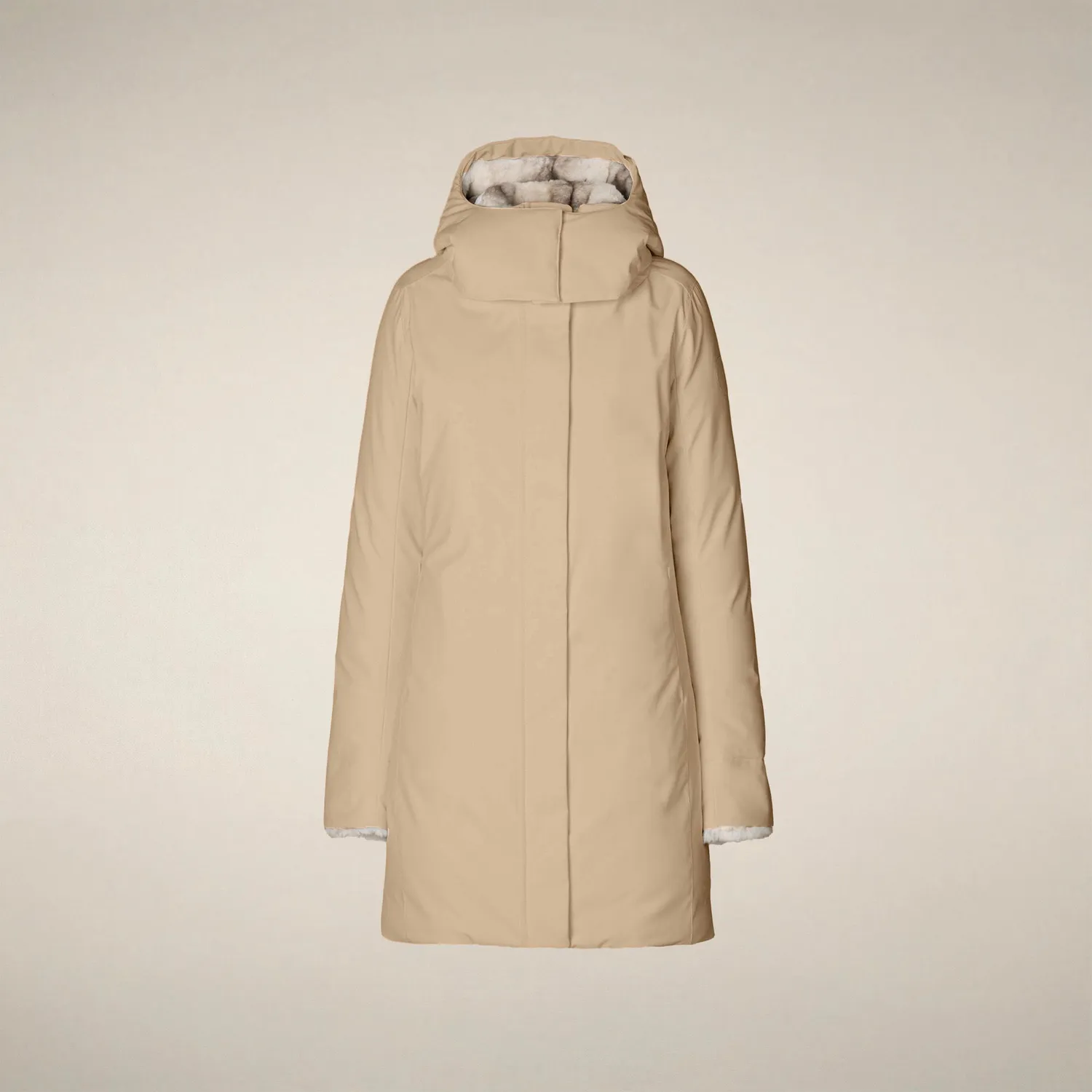 Save The Duck Samantah parkas dame steinbeige slim fit