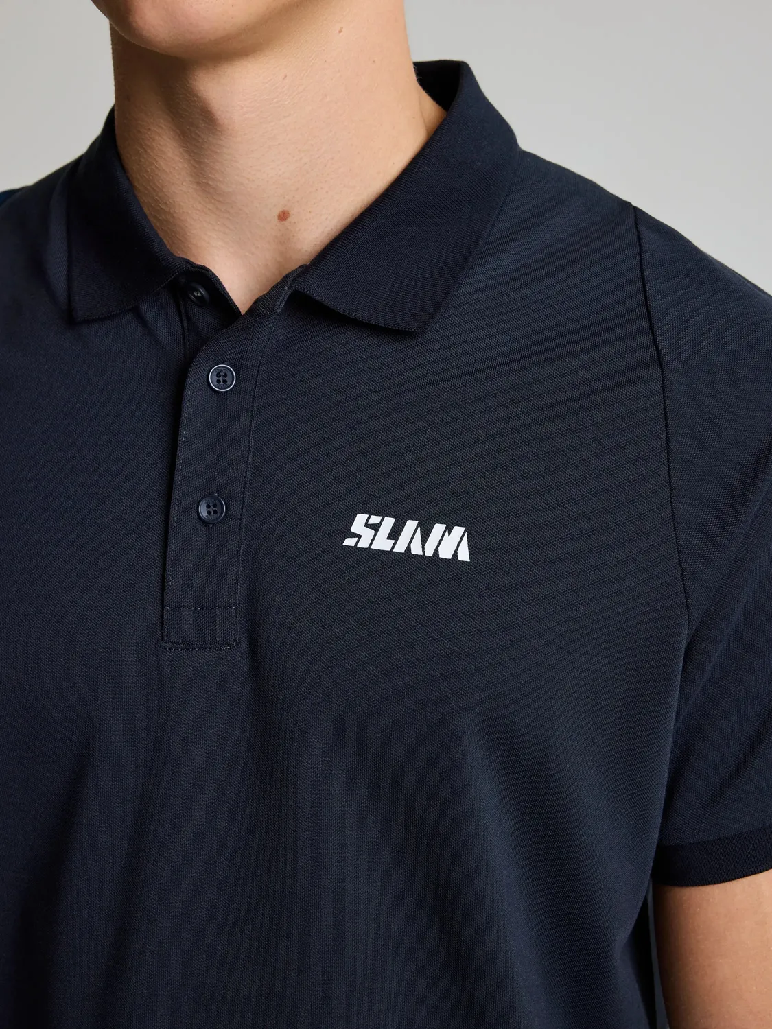 Slam One Design OD DriRelease Polo SS poloskjorte herre blå hurtigtørkende