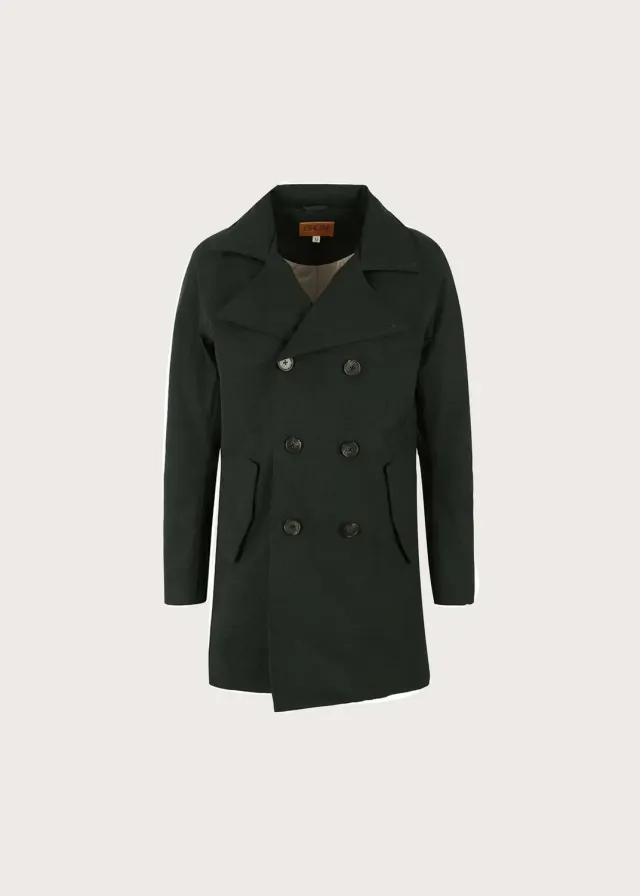 Brgn Hagl Coat regnfrakk herre Rosin Dark Green – 80 gsm fôr