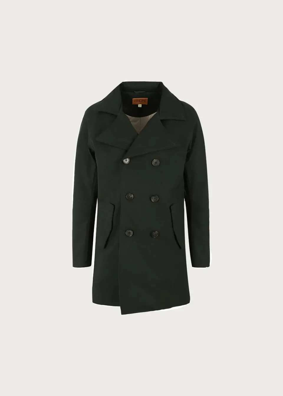 Brgn Hagl Coat regnfrakk herre Rosin Dark Green – 80 gsm fôr