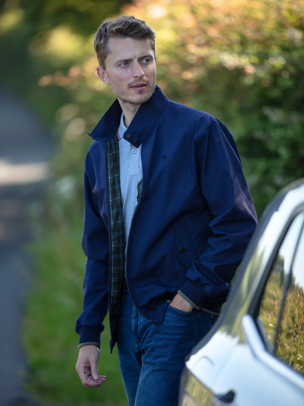 John Partridge Harrington Harringtonjakke navy herre S–2XL