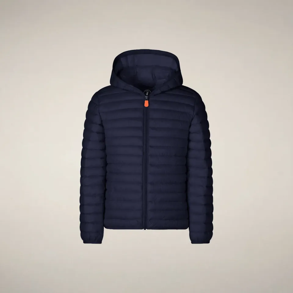 Save The Duck Ana pufferjakke jente Navy Blue med hette
