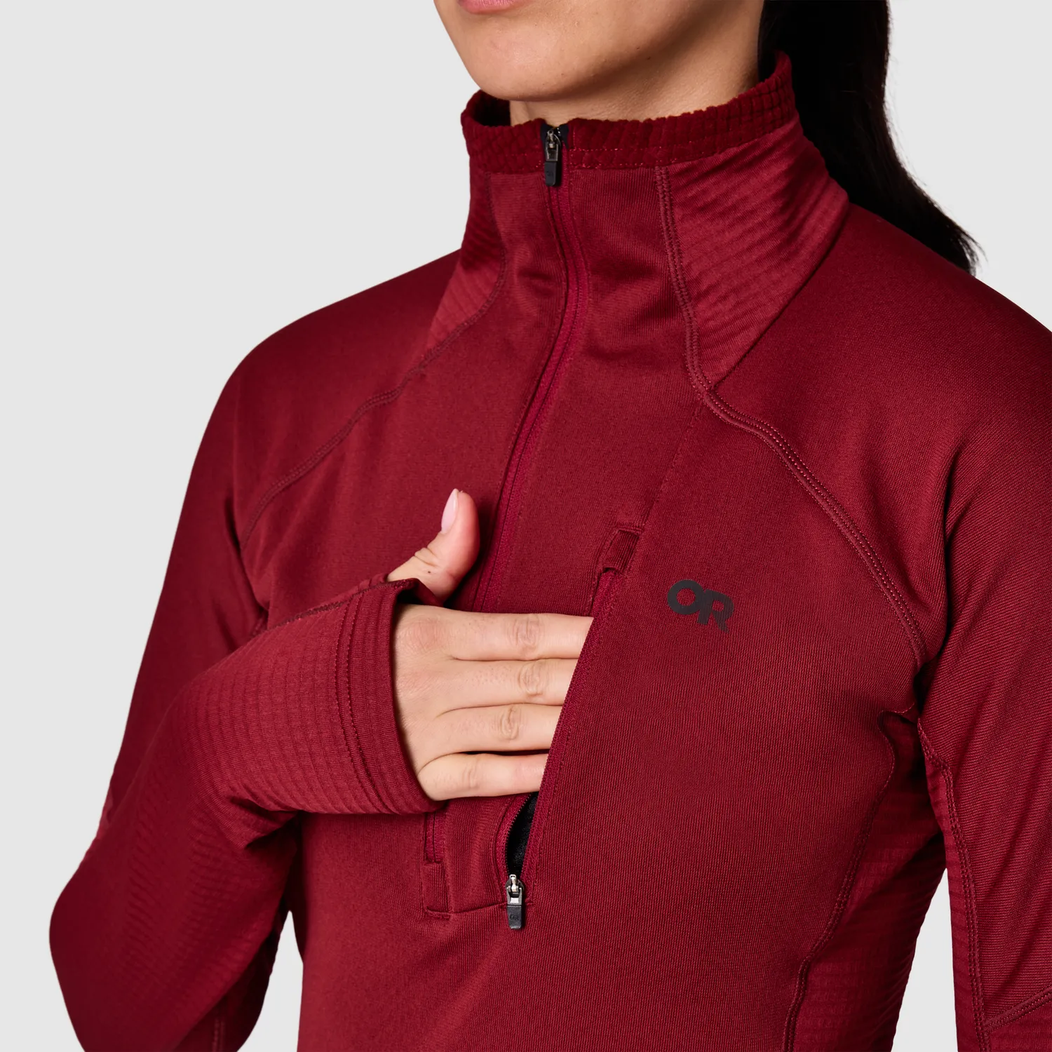 Outdoor Research Deviator Fleece Half Zip fleecejakke Vermillion XS lett