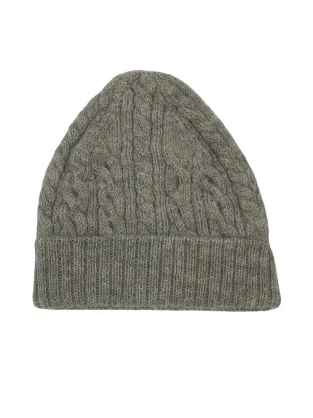 John Partridge Beanie Hat lue grå one size britisk ull