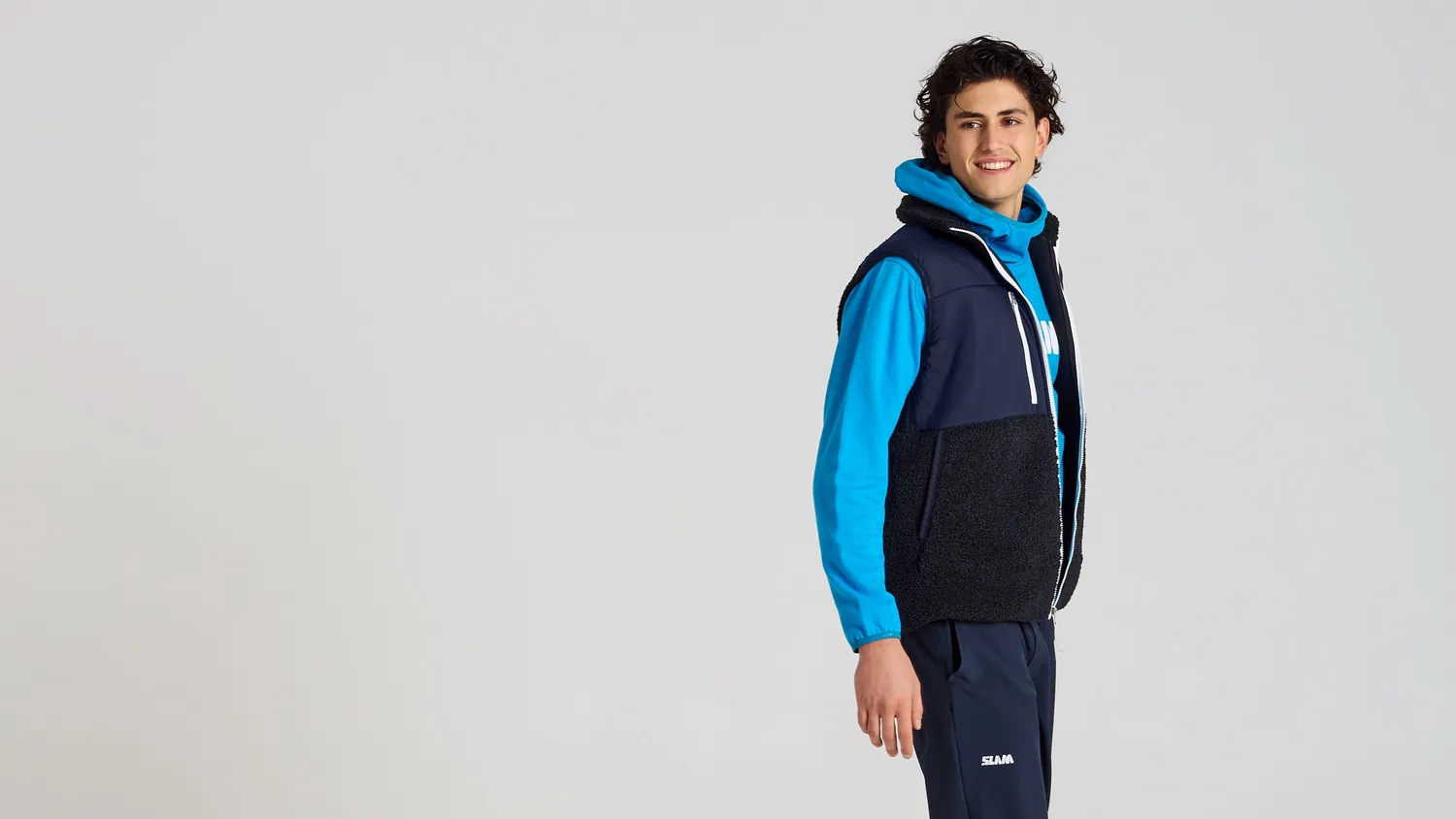 Slam Altura Vest fleecevest herre Dark Navy