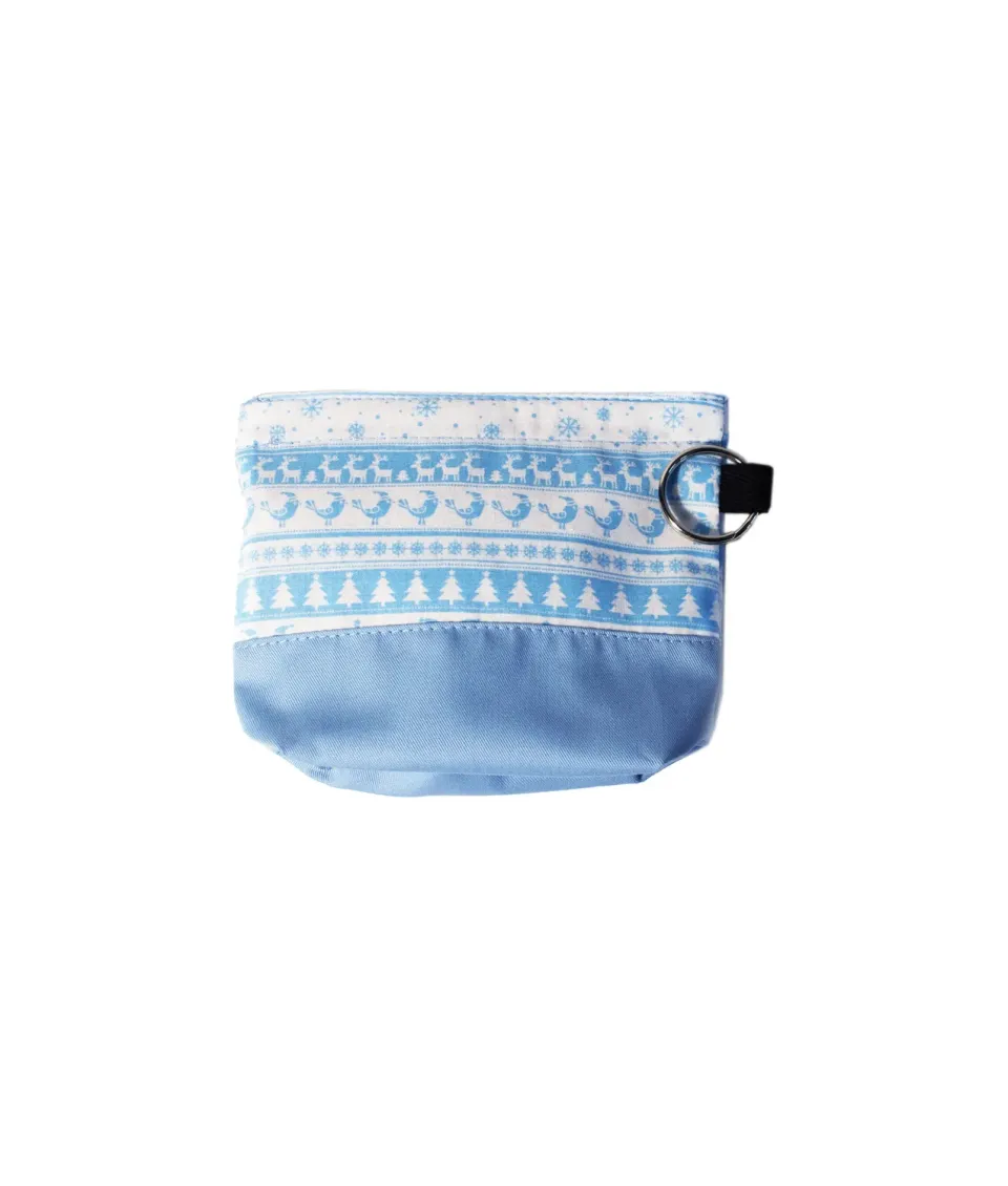 John Partridge Dog Christmas Treat Pouch Winter Robin godbitveske