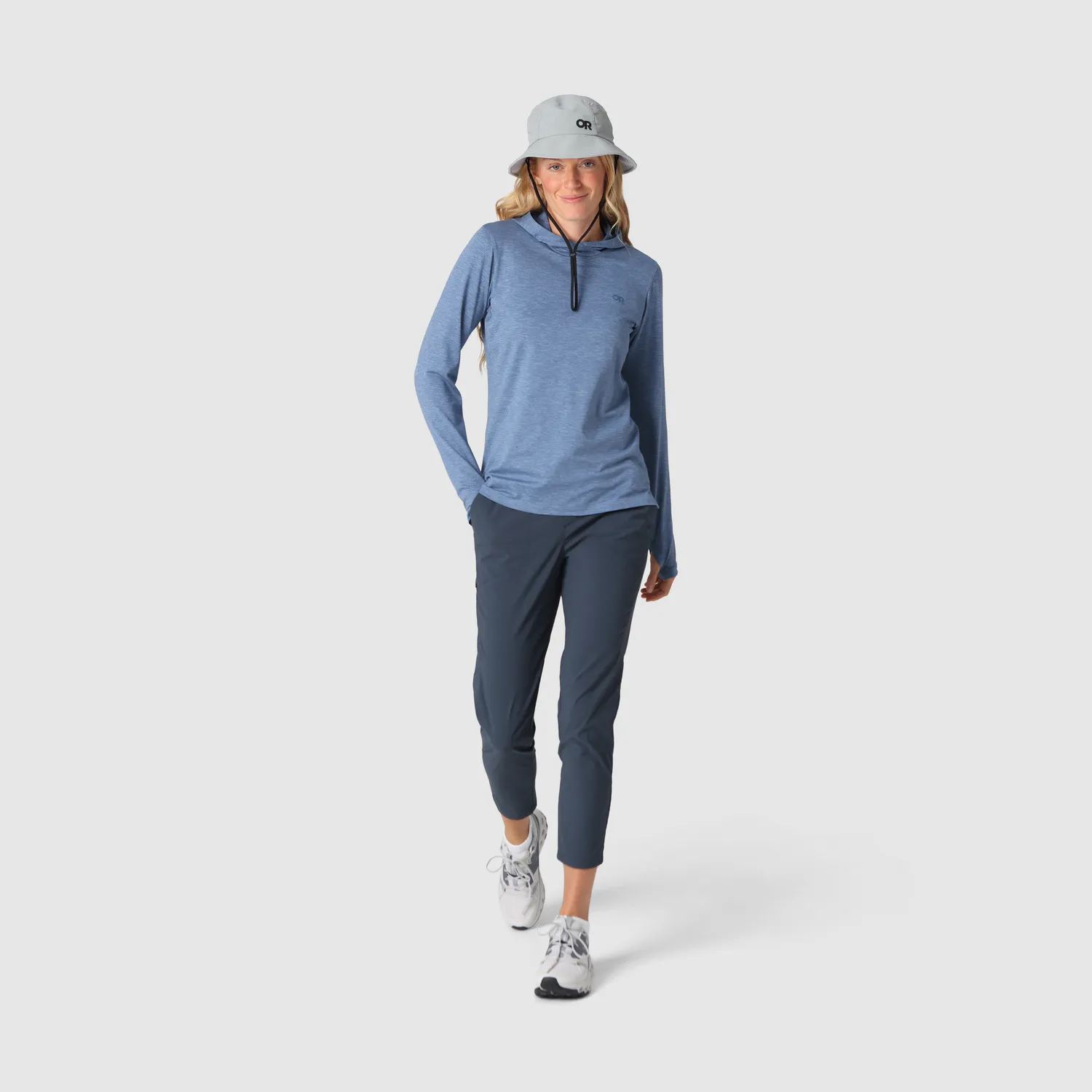 Outdoor Research ActiveIce Women's ActiveIce Spectrum Sun Hoodie hettegenser Ascent Blue Heather XS UPF 50+