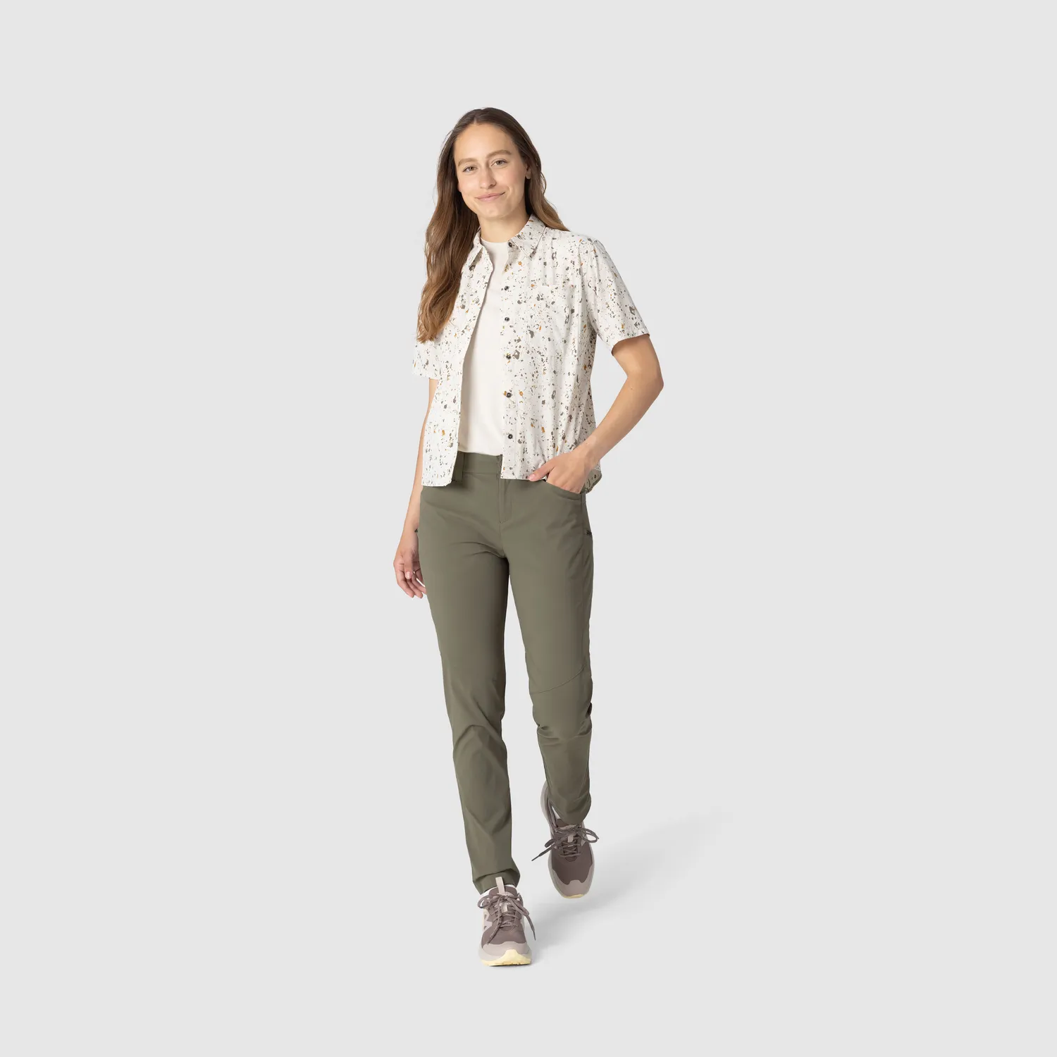 Outdoor Research Astroman Short Sleeve Sun Shirt solskjorte dame Fjord