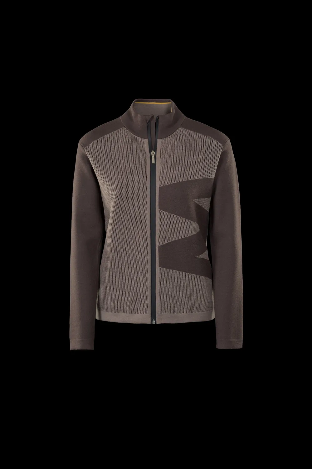 Moorer DOLMIA-EPJ cardigan BIANCO/TAUPE merinoull