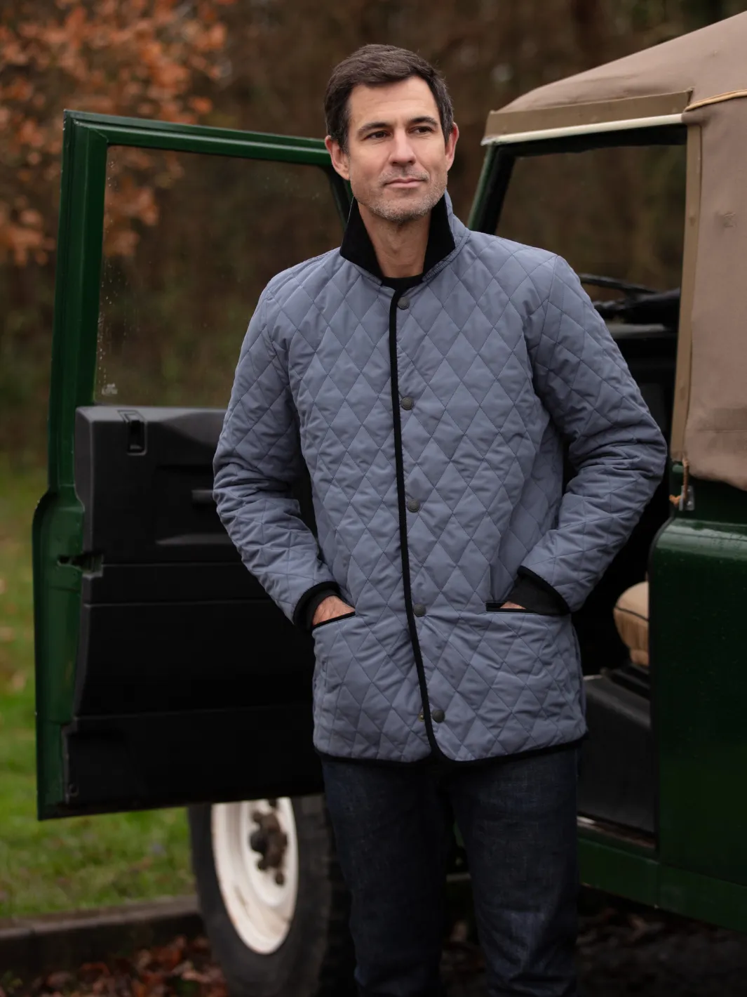 John Partridge Unisex Paddock Quilt quiltjakke grå