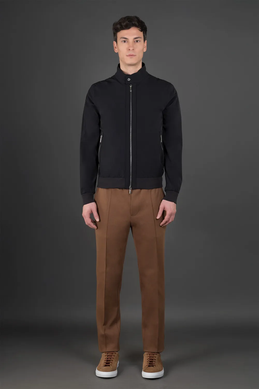 Moorer Acqua ALBERTI-KN bomberjakke DARK BLU vannavvisende