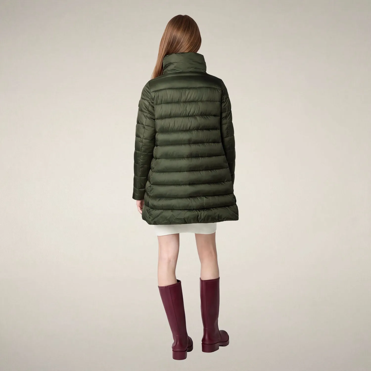 Save The Duck Lydia pufferjakke dame Pine Green Plumtech