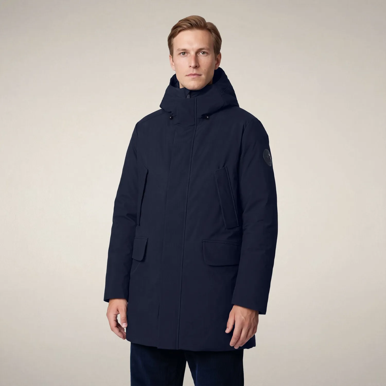 Save The Duck Wilson parkas herre navy resirkulert vattering