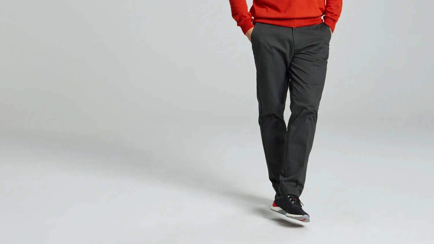 Slam Deck Chino Pant herrebukse – mørk marine, stretchbomull