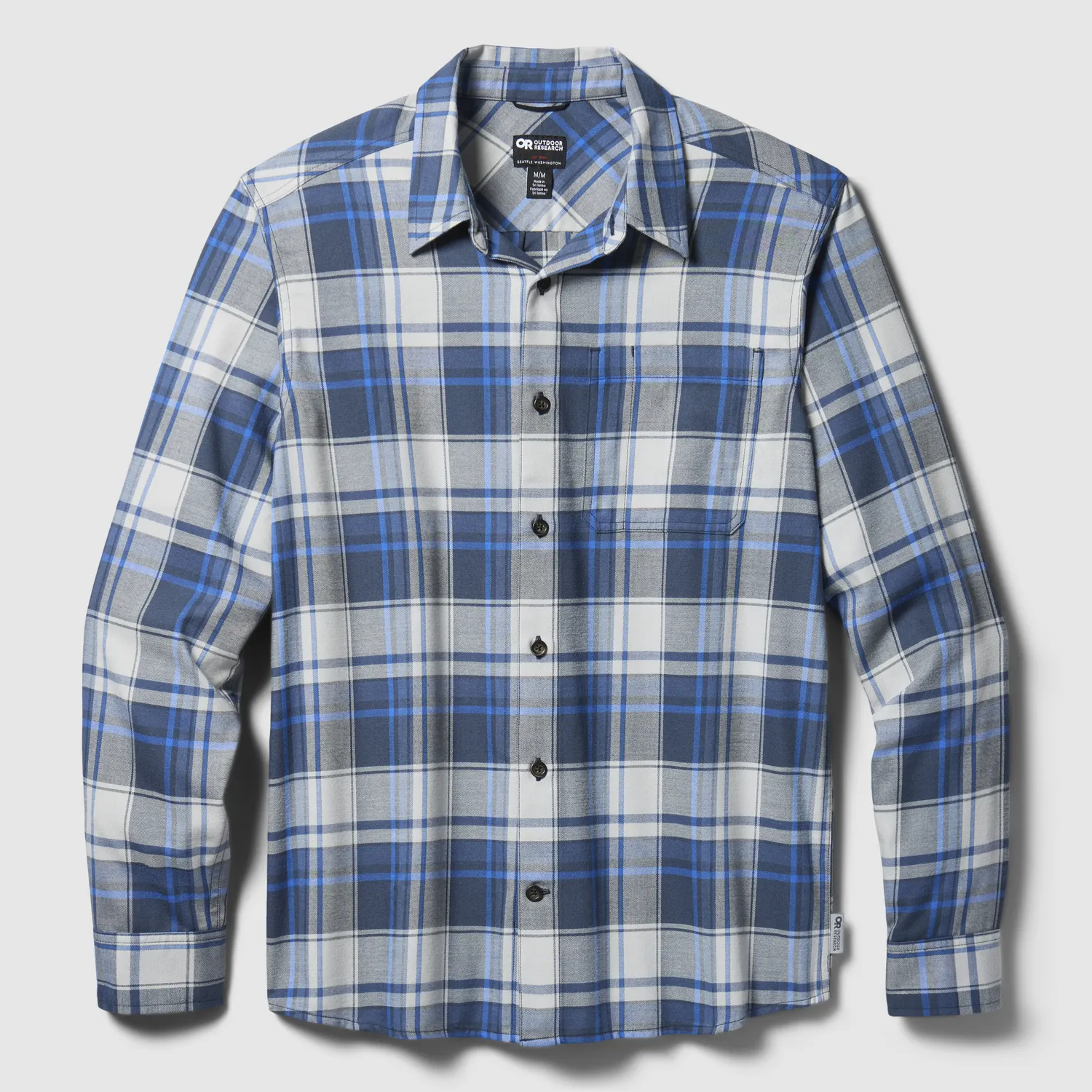 Outdoor Research Ravenna Flannel Shirt flanellskjorte Azurite Plaid UPF 40