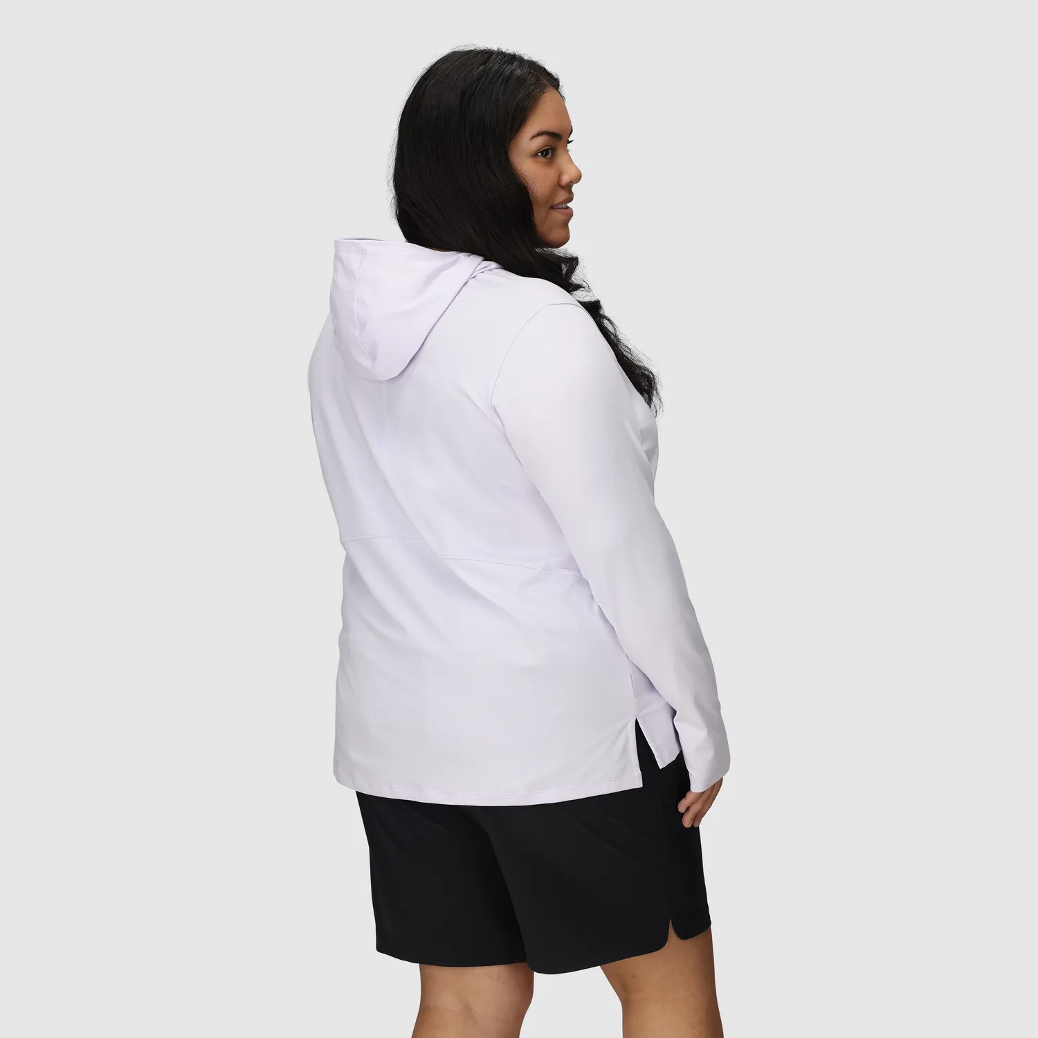 Outdoor Research ActiveIce Spectrum Sun Hoodie Plus solgenser Grey Heather Stardust 1X UPF 50+