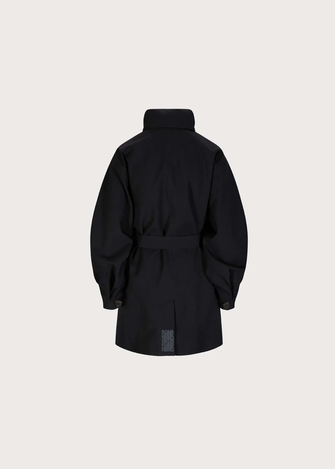 Brgn Rossby Coat regnkåpe svart belte