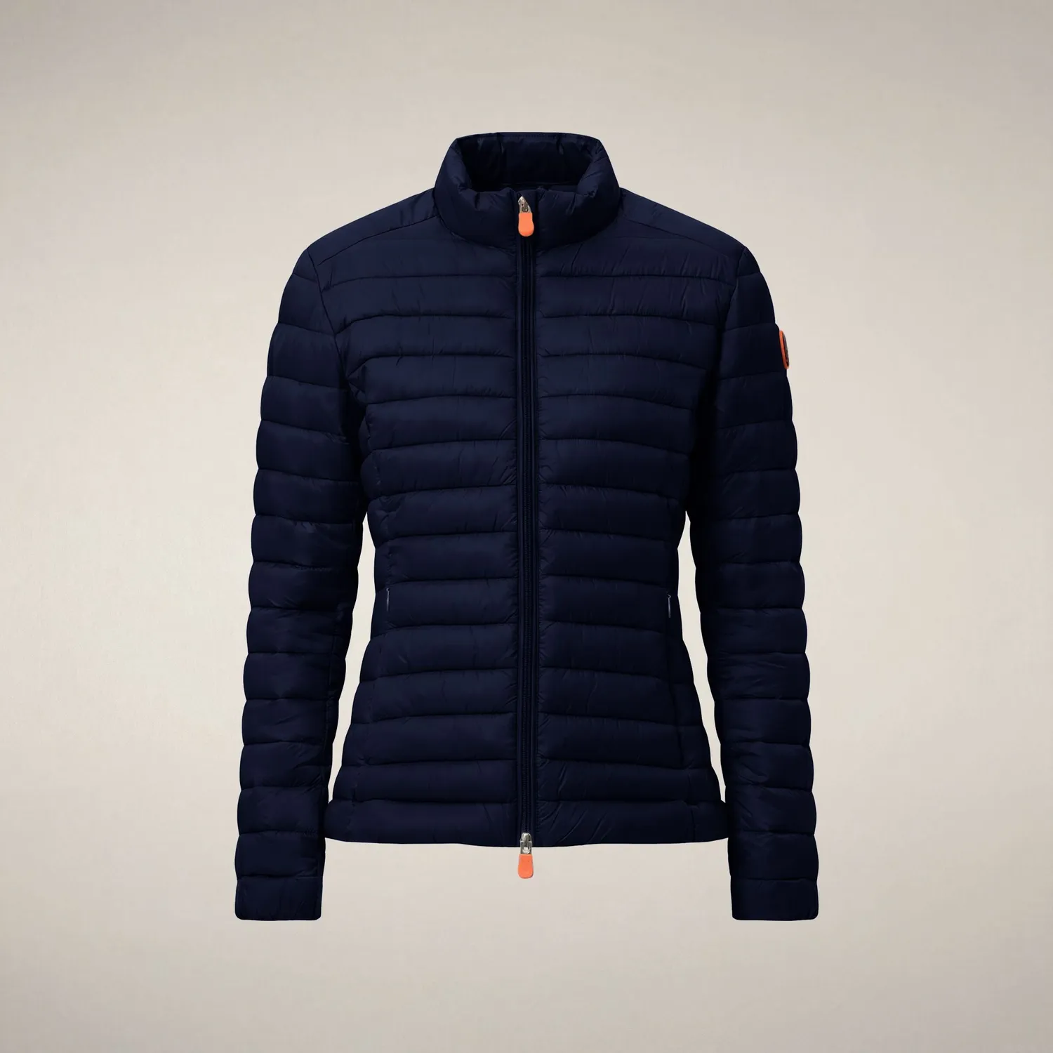 Save The Duck Carly pufferjakke dame, Navy Blue, dyrefri isolasjon