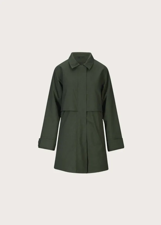 Brgn Havbris Coat jakke Rosin Dark Green vanntett