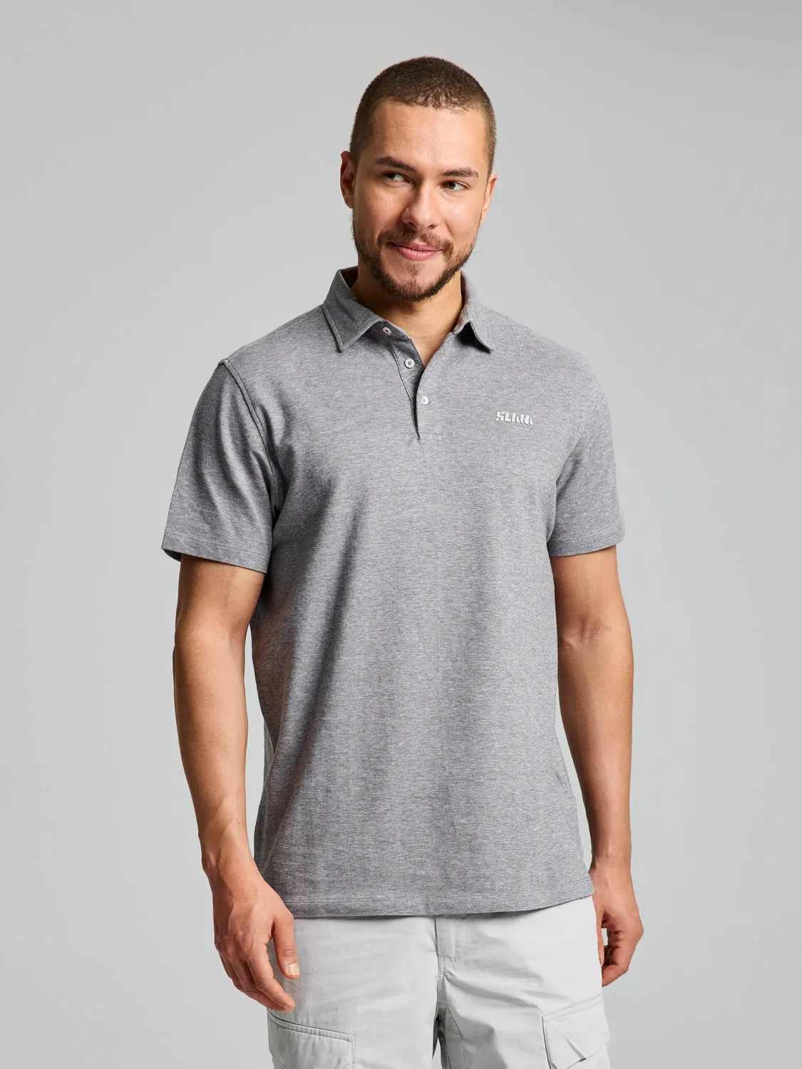 Slam Heba SS poloskjorte Dark Navy bomullspiqué