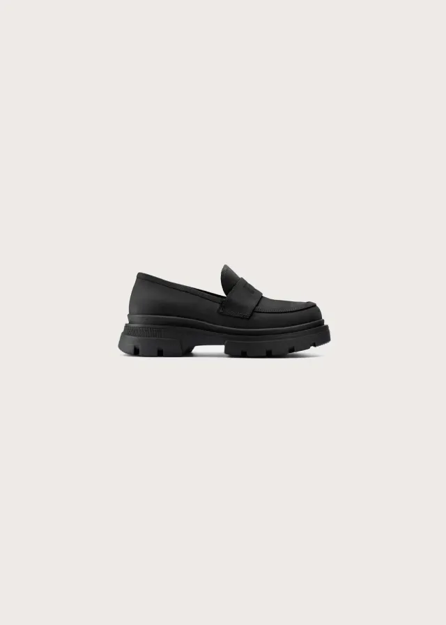 Brgn Loafers sko svart New Black skinn