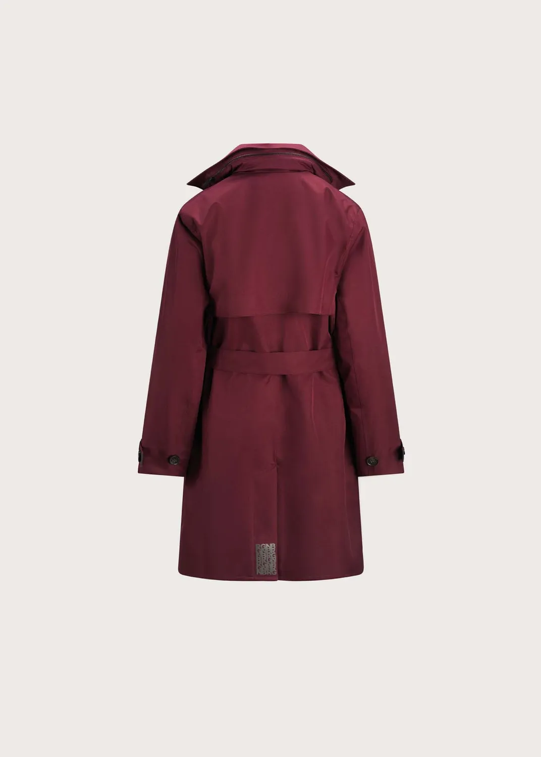 BRGN Yr’en Coat regnkåpe Wine Red vanntett