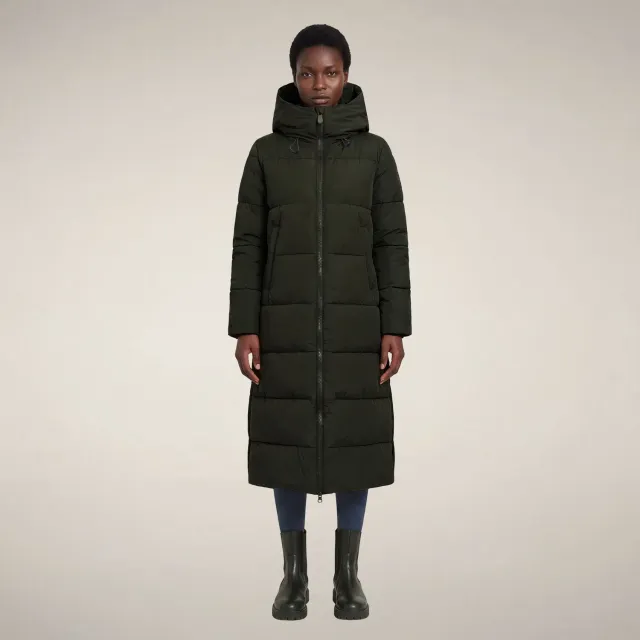 Save The Duck Zendaya parkas Land Green ekstra lang