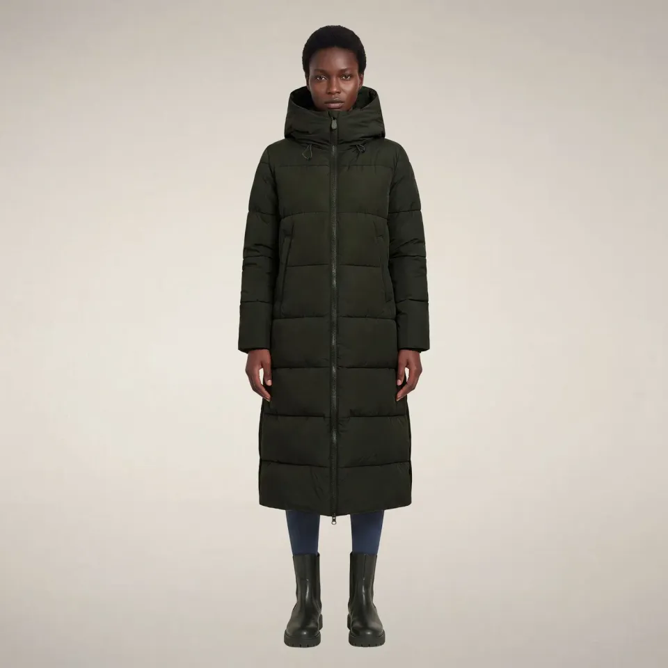 Save The Duck Zendaya parkas Land Green ekstra lang