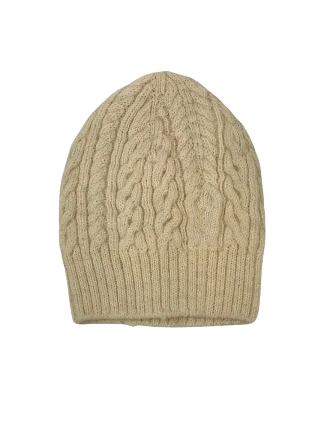 John Partridge Beanie & Snood Set lue og hals krem 100 % ull