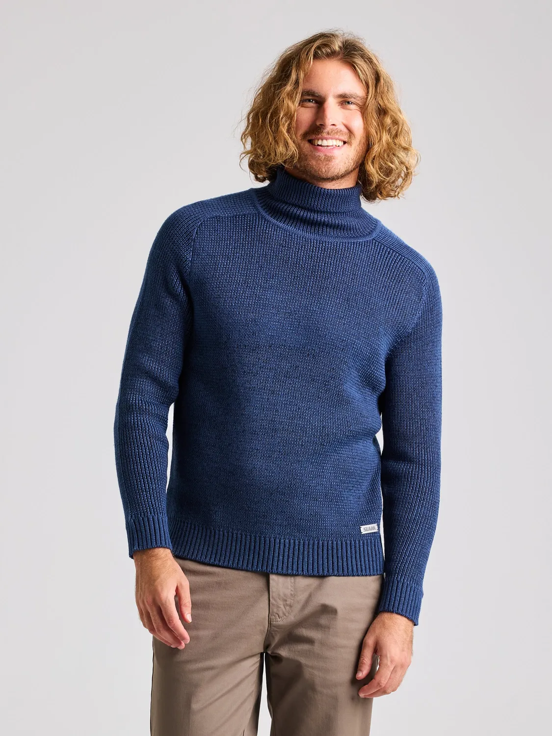 Slam Seawool Turtleneck høyhalset genser dry sand merinoblanding