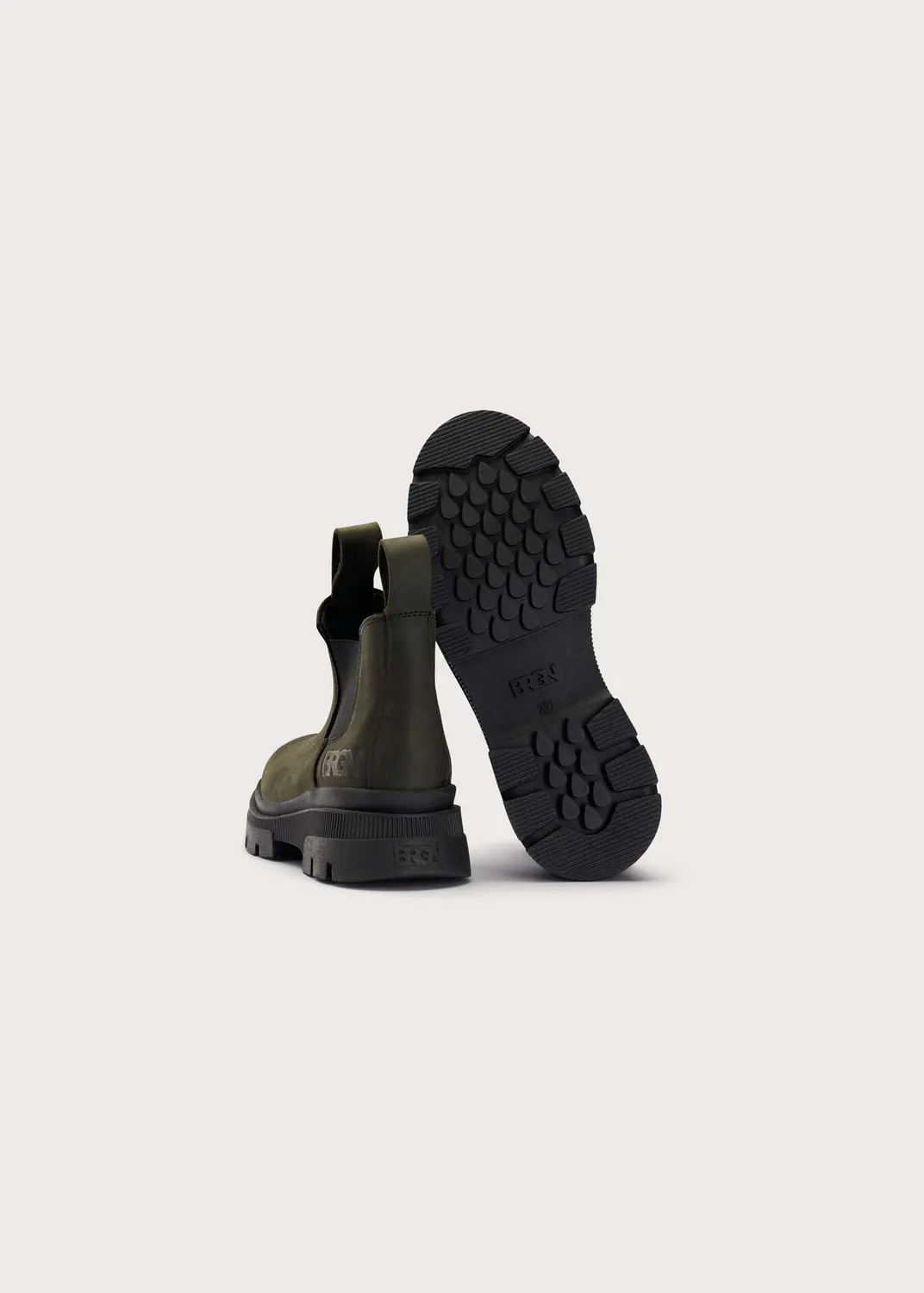 Brgn Low Chelsea Boot støvletter mørkegrønne nubuk