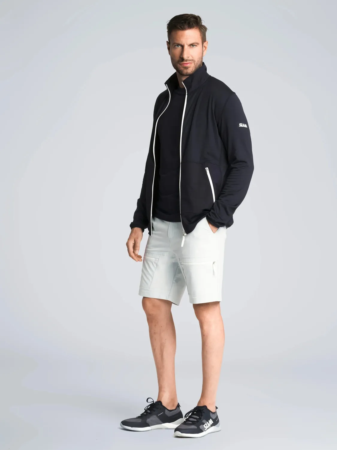 Slam Altura FZ LGT Grid Fleece fleecejakke Dark Navy lett