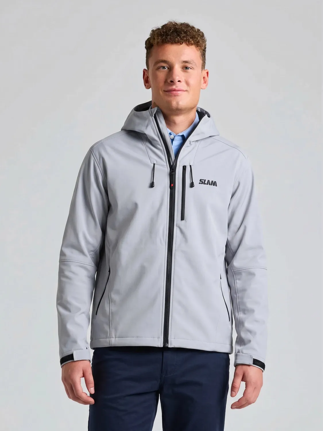 Slam Softshell Hoodie softshelljakke Dark Navy/Aluminium fleece